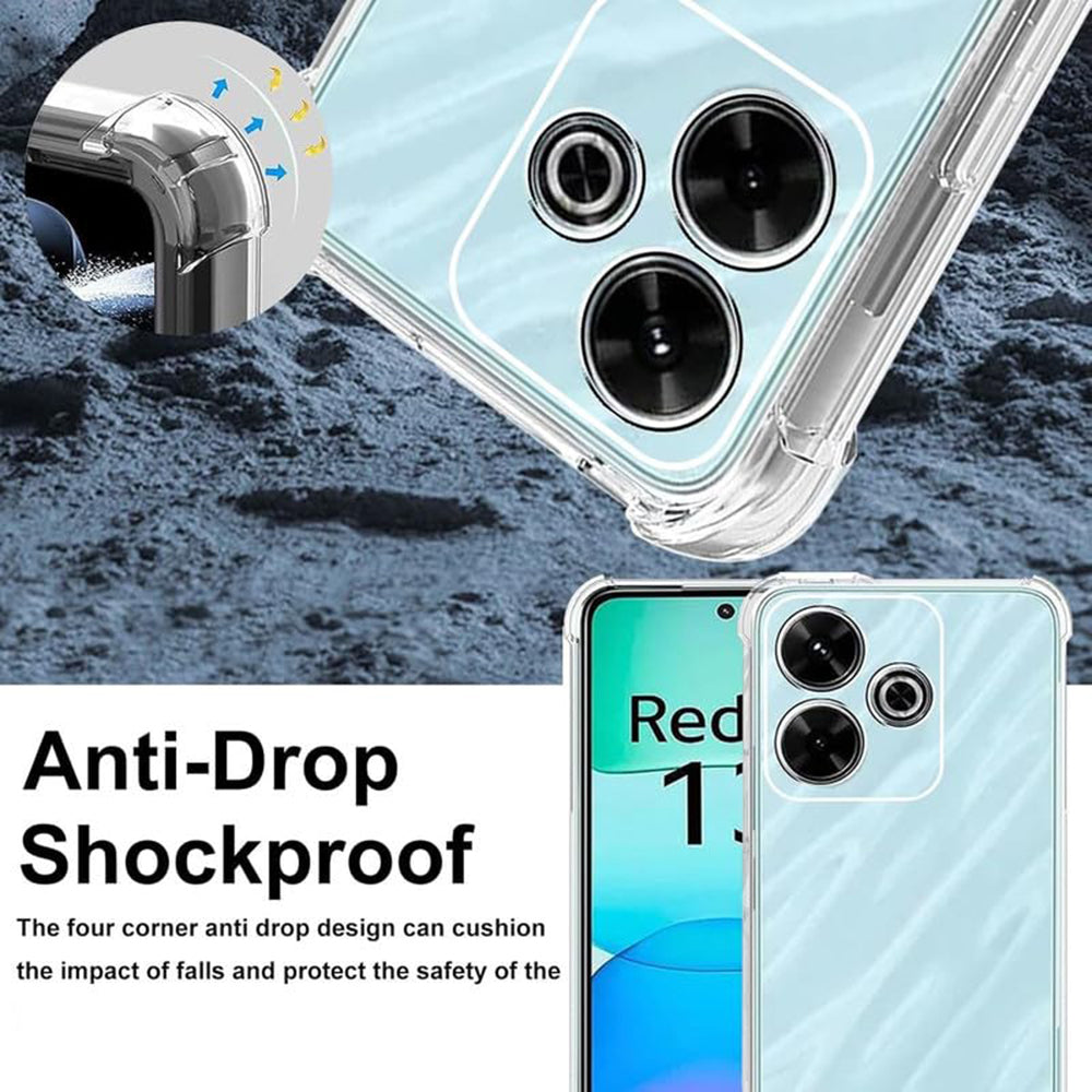 Husa de protectie Techsuit Shockproof Clear Silicone compatibil cu Xiaomi Redmi 13 / Poco M6 4G, Transparent