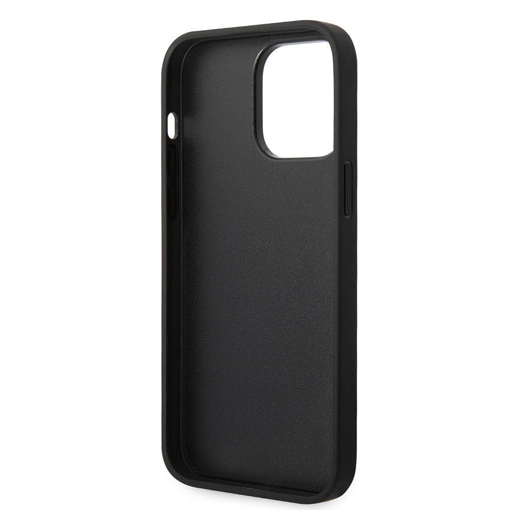 Husa de protectie Karl Lagerfeld Hardcase Glitter (KLHCP14XGFKPG) compatibil cu iPhone 14 Pro Max, Argintiu Flakes Ikonik