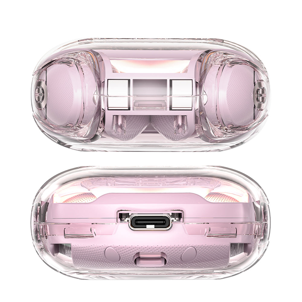 Casti Acefast (T8), USB-C, IPX4, Bluetooth 5.3, AI Call Noise Reduction, Digital Display, 480mAh, Lotus Pink