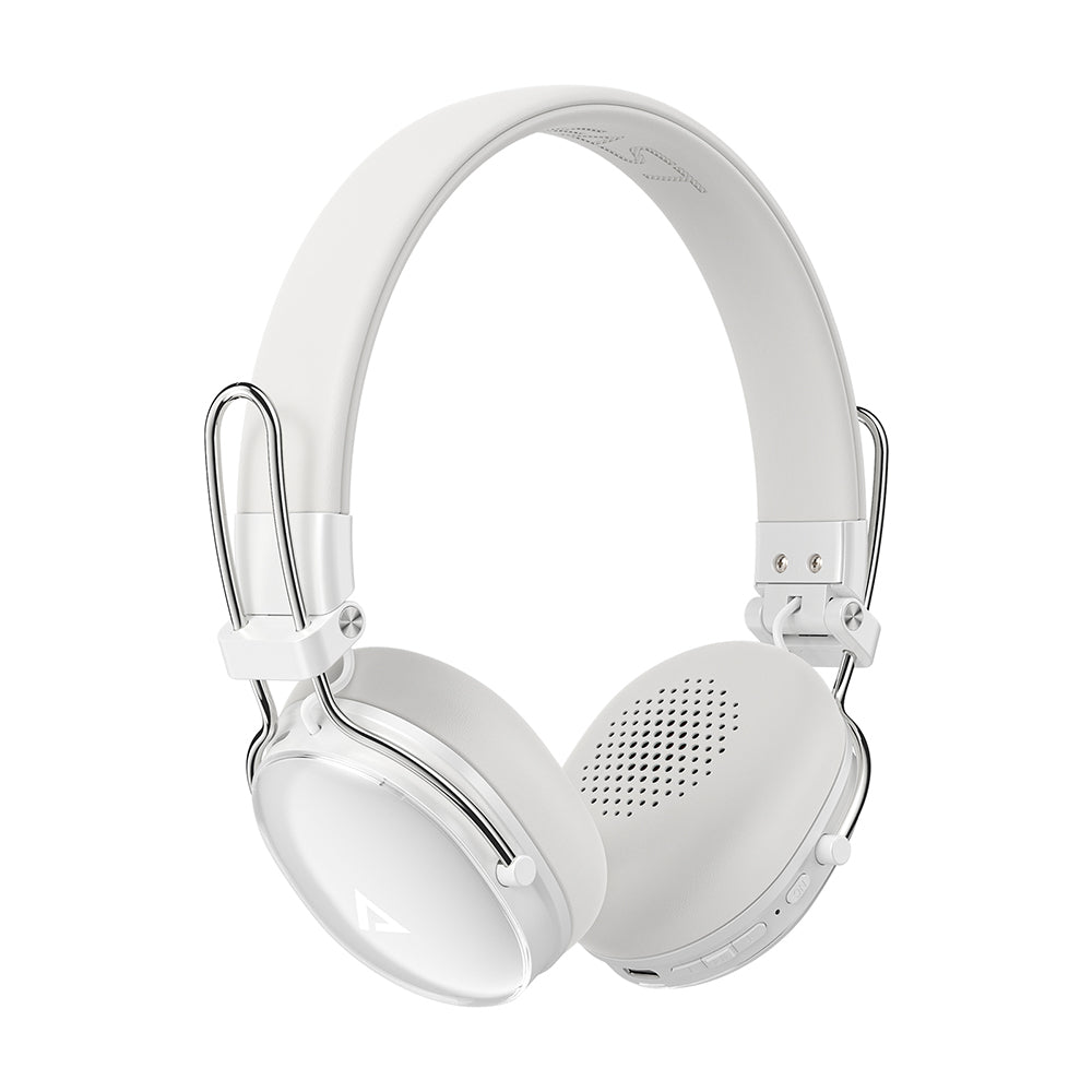 Casti Acefast Wireless Headset (H7), Type-C, Bluetooth 5.4, Active Noise Reduction, IP54, 500mAh, Hi-Fi Sound, Alb Perlat