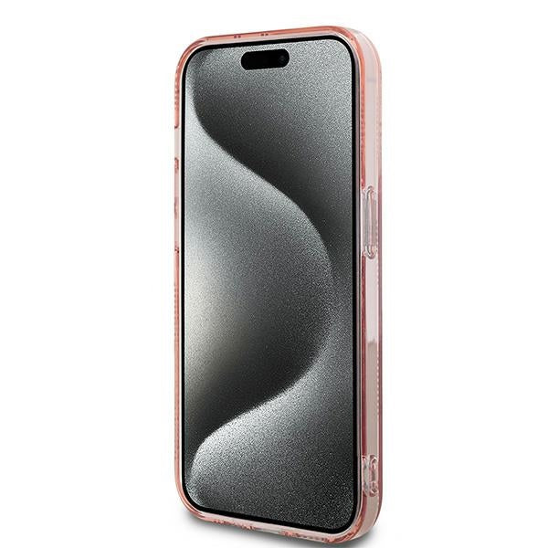 Husa de protectie Karl Lagerfeld IML Luxury (KLHCP14XHKLPCHP) compatibil cu iPhone 14 Pro Max, Roz Choupette Head&Monogram