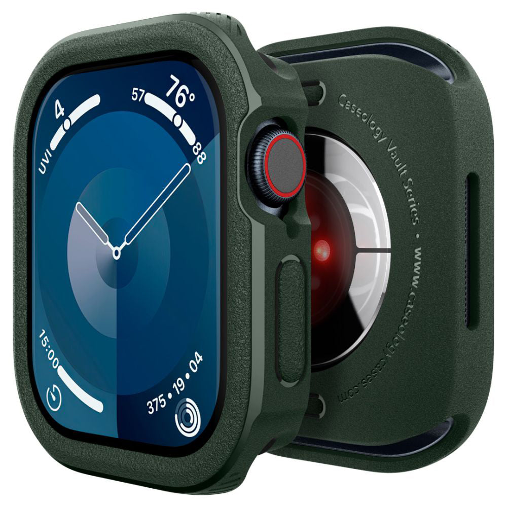 Husa de protectie smartwatch Spigen Caseology Vault compatibil cu Apple Watch 10 46mm / Watch 11 46mm, Bleumarin Green