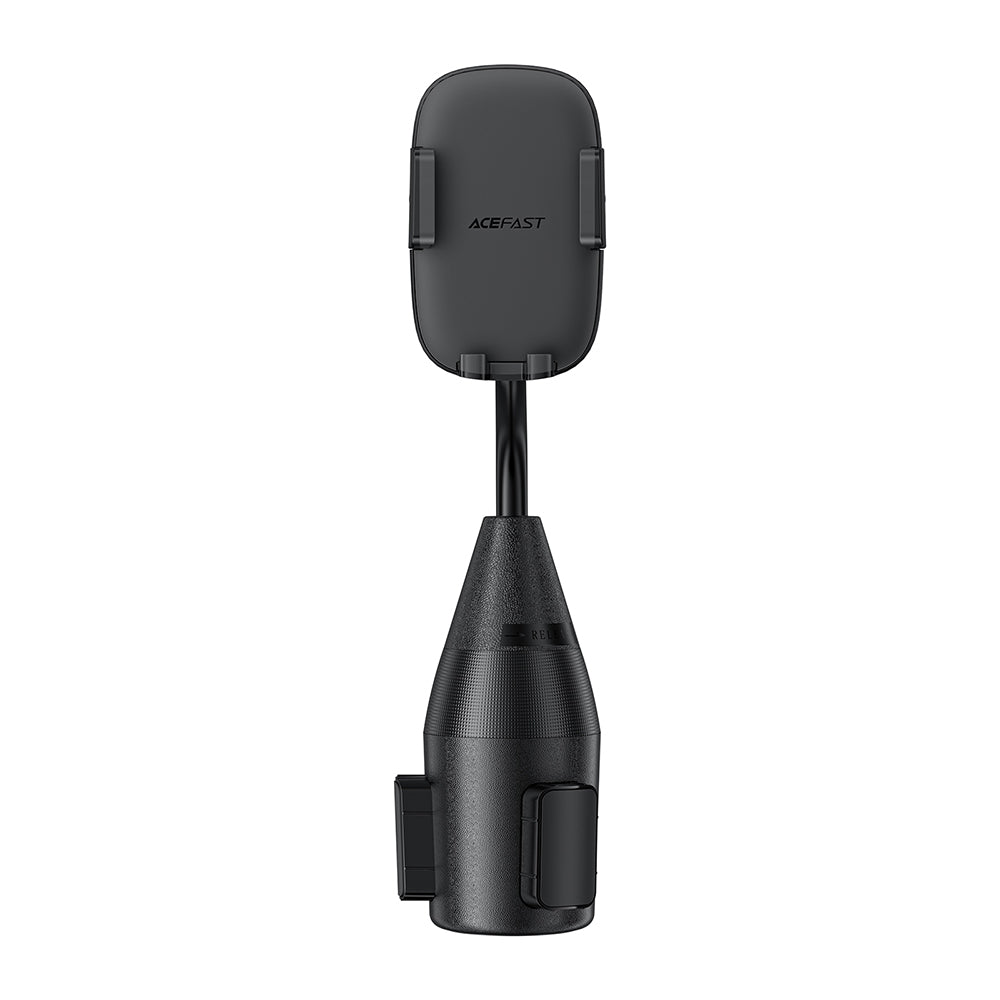 Suport Acefast (D24), for Cup Holder, 360° Rotation, Multi-angle Adjustment, Safety Lock, for Phone 4.5-6.7", Negru