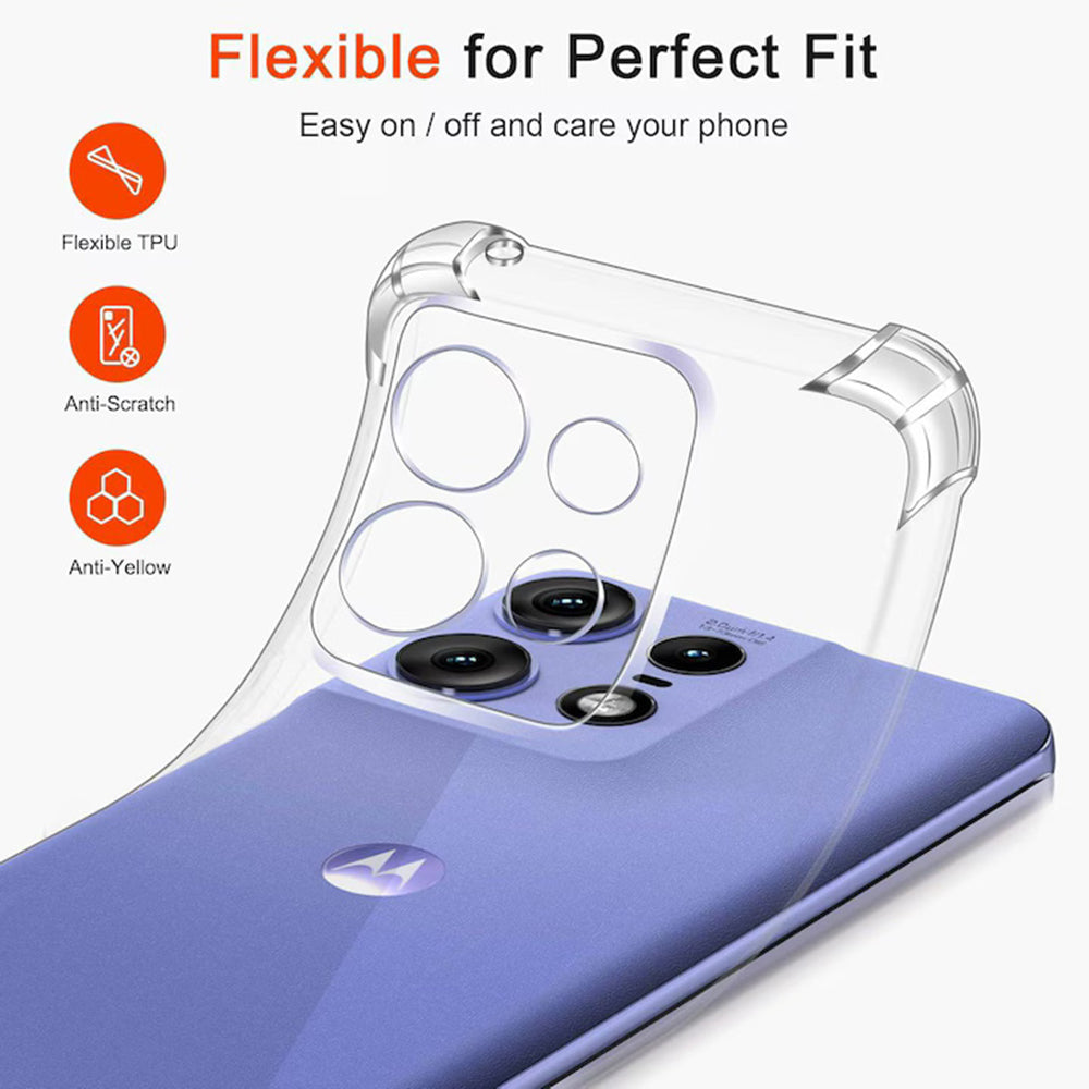 Husa de protectie Techsuit Shockproof Clear Silicone compatibil cu Motorola Edge 50 Neo / Edge 60 Neo / Motorola ThinkPhone 25, Transparent