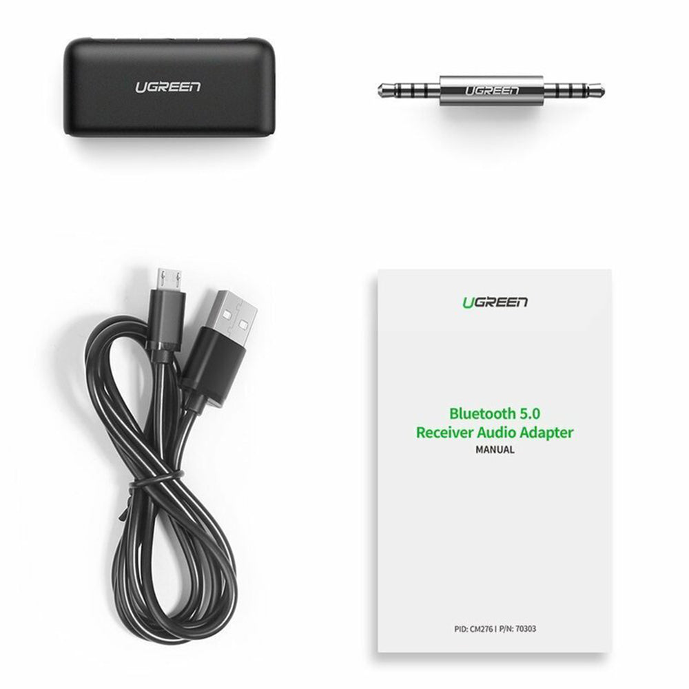 Gadget Ugreen Wireless Audio Receiver CM276 (70303), Bluetooth 5.0 Adapter, Negru