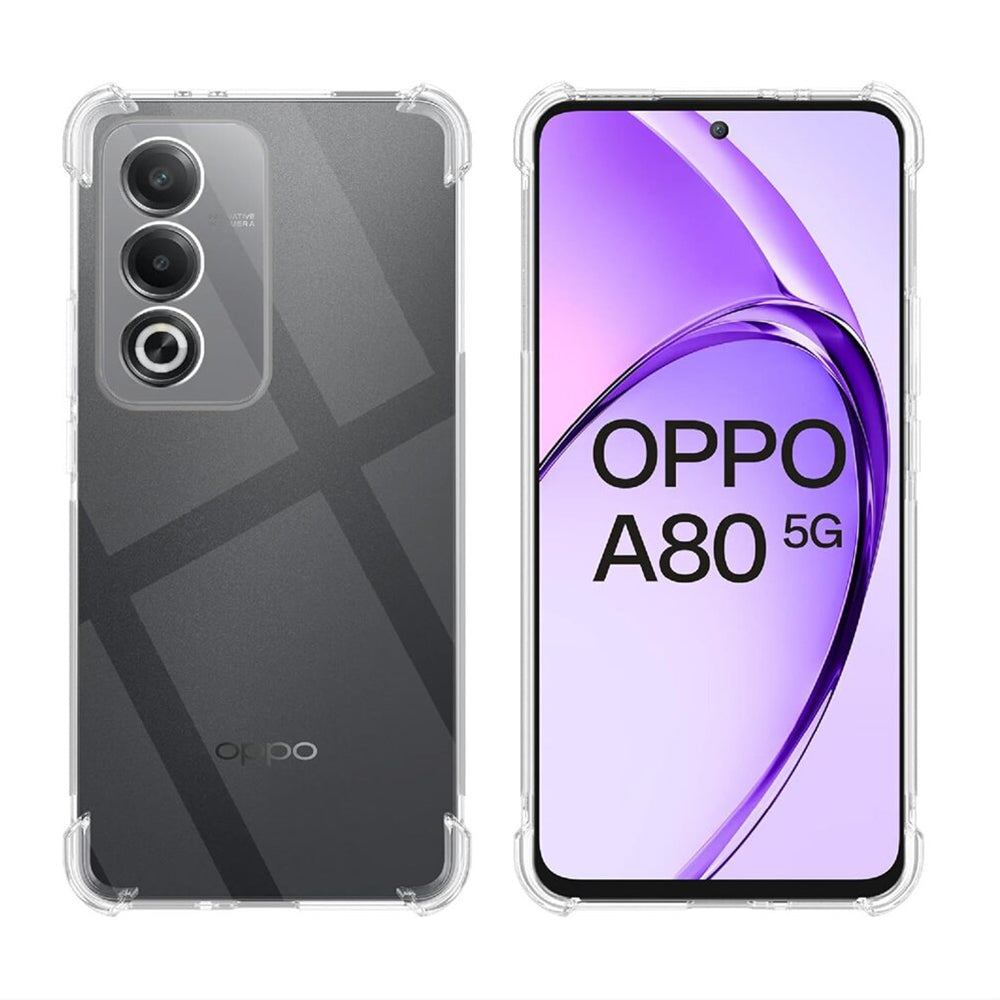 Husa de protectie Techsuit Shockproof Clear Silicone compatibil cu Oppo A80 5G, Transparent