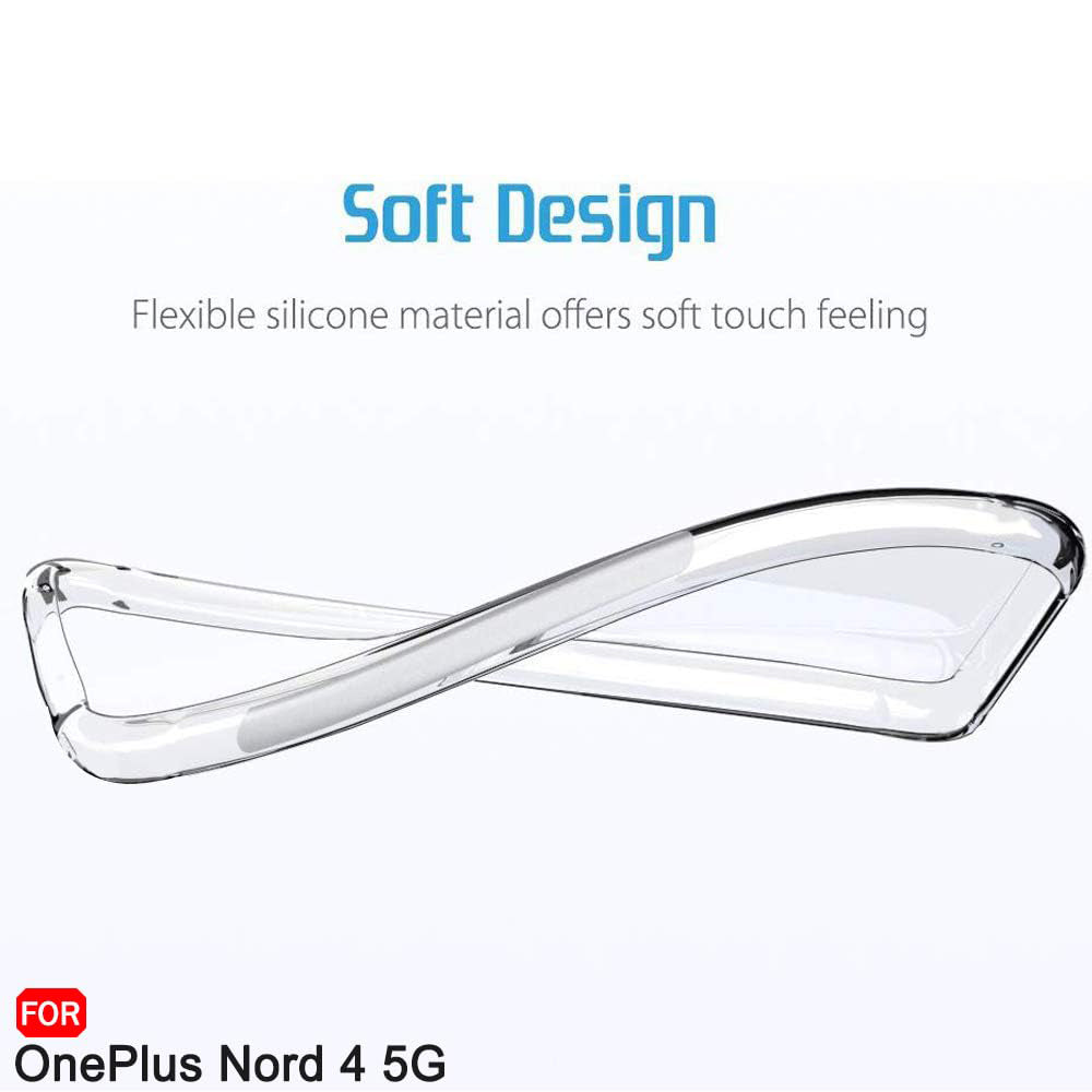 Husa de protectie Techsuit Shockproof Clear Silicone compatibil cu OnePlus Nord 4, Transparent