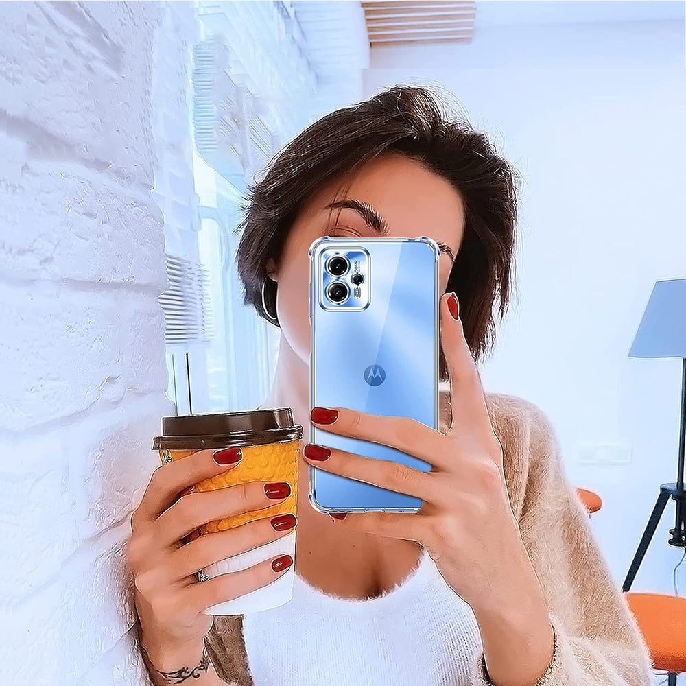 Husa de protectie Techsuit Shockproof Clear Silicone compatibil cu Motorola Moto G35, Transparent