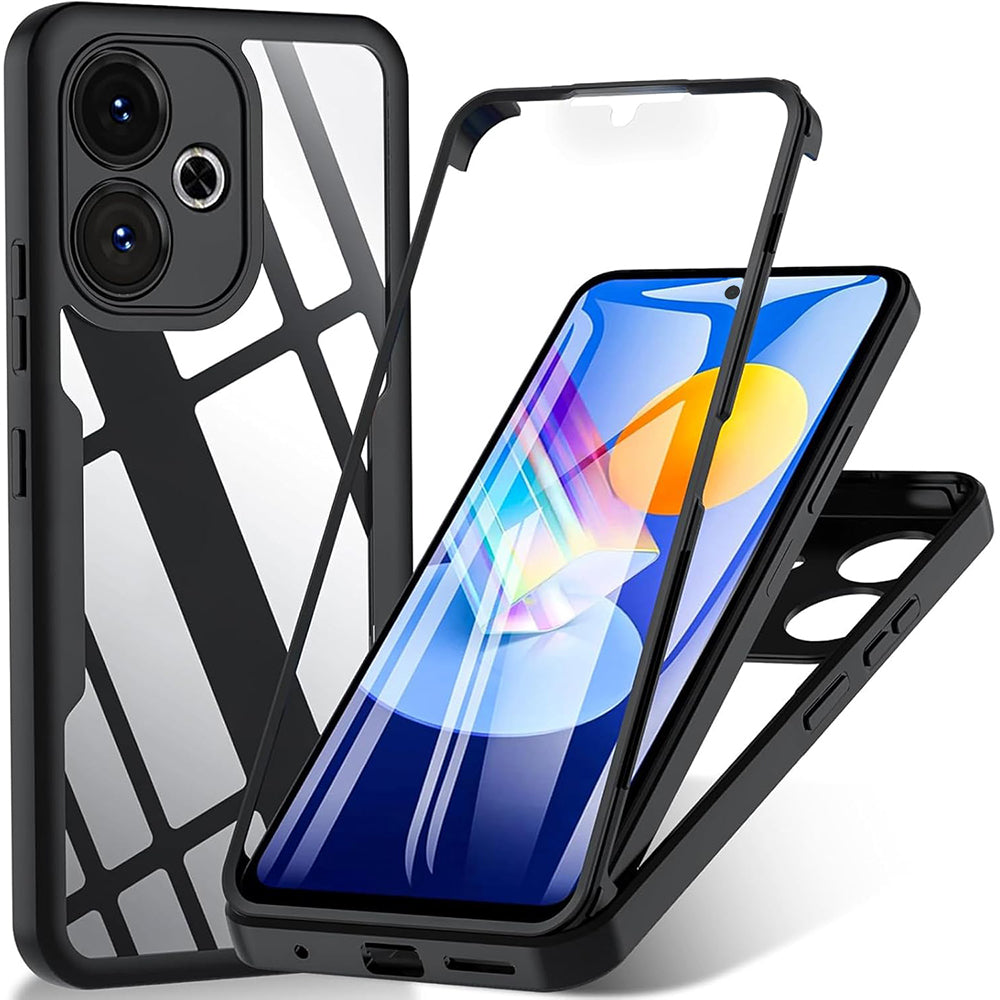 Folie de protectie Techsuit ColorVerse 360 Series + compatibil cu Xiaomi Redmi 13 / Poco M6 4G, Negru
