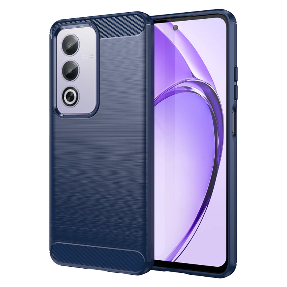 Husa de protectie Techsuit Carbon Silicone compatibil cu Oppo A80 5G, Albastru