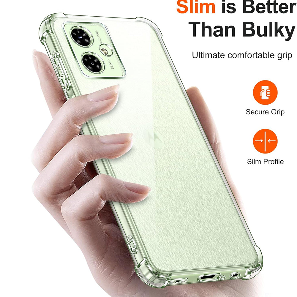 Husa de protectie Techsuit Shockproof Clear Silicone compatibil cu Motorola Moto G55, Transparent