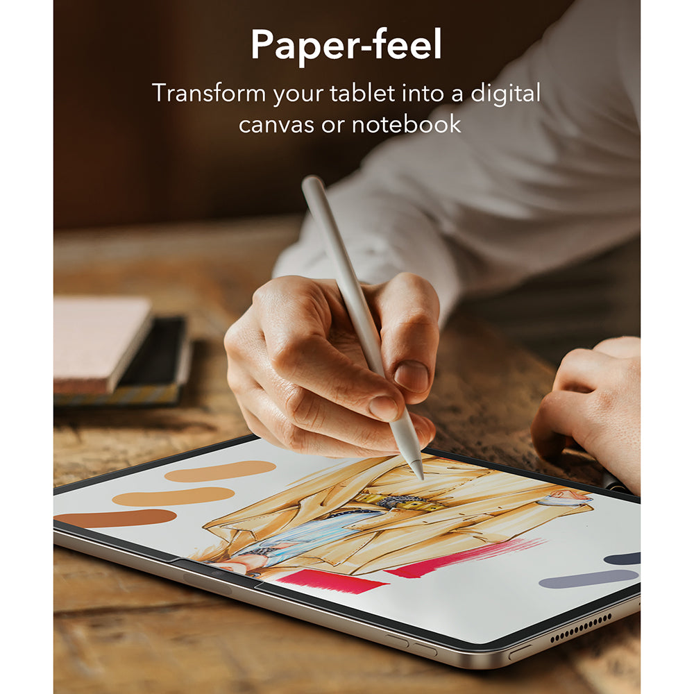 Husa de protectie tableta ESR Paper-Feel (set de 2) compatibil cu iPad Air 11 (2024) / Air 11 (2025) / Air 11 (2026), Transparent Mat