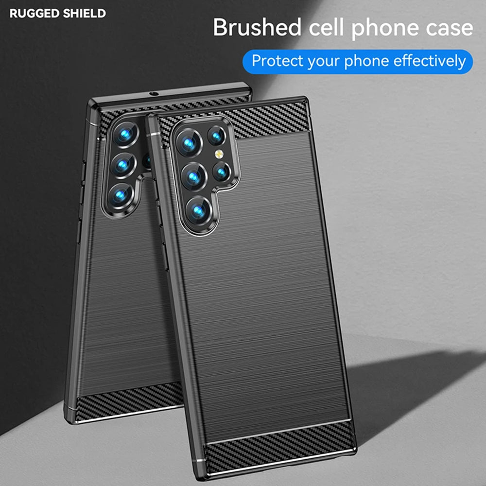 Husa de protectie Techsuit Carbon Silicone compatibil cu Oppo A40 4G / A60 5G, Negru