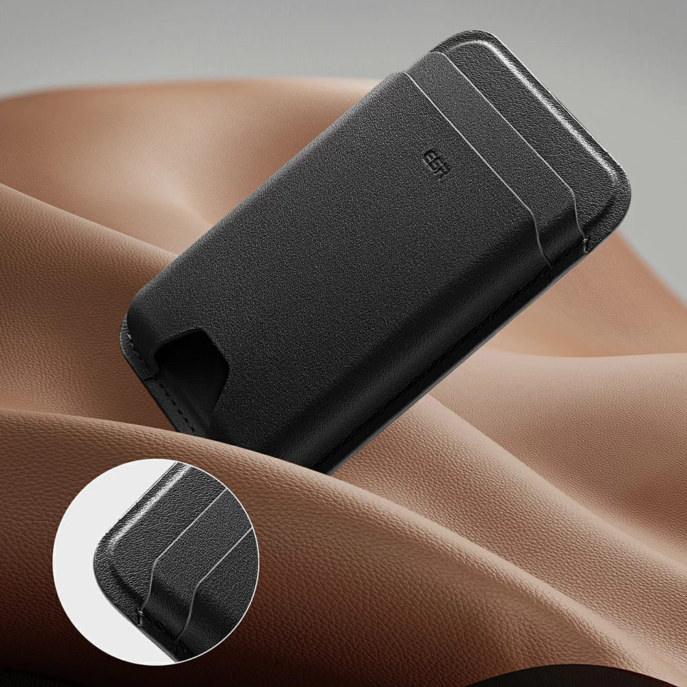 Suport ESR Premium Wallet Boost MagSafe (2K63802), Smart 4 Cards Storage, Made from Artificial Leather, Caramel Brown