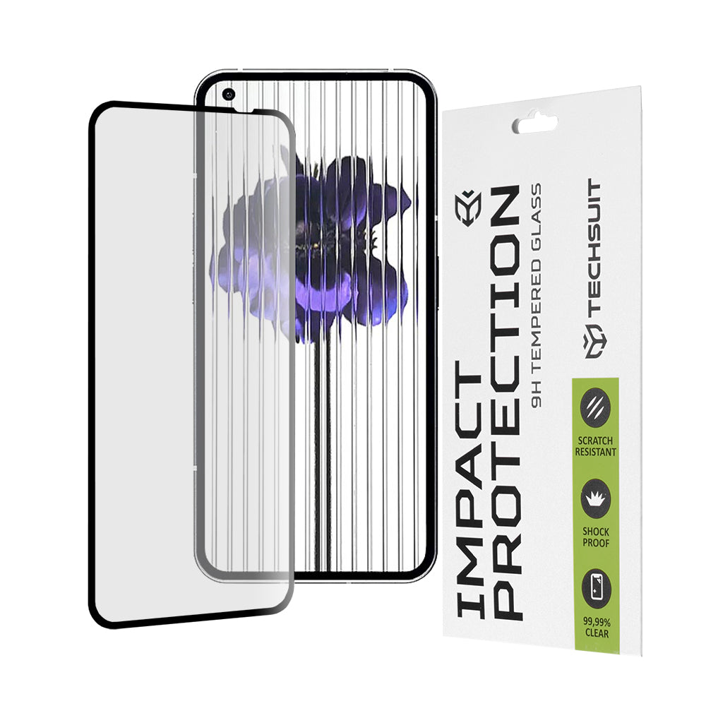 Folie de protectie Techsuit 111D Full Cover / Full Glue Glass compatibil cu Nothing Phone (1), Negru