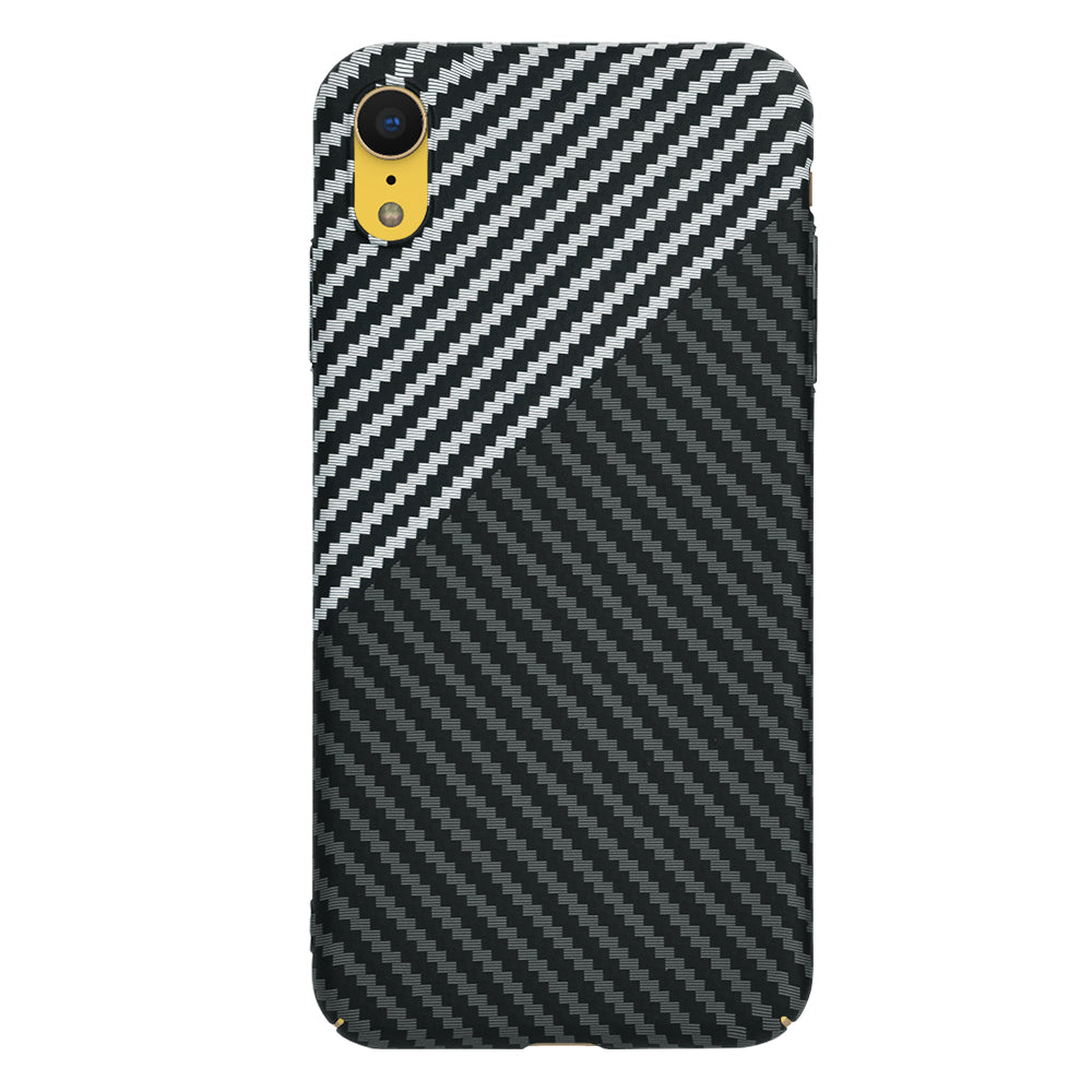 Husa de protectie Techsuit Carbonite FiberShell compatibil cu iPhone XR, Stealth Gray
