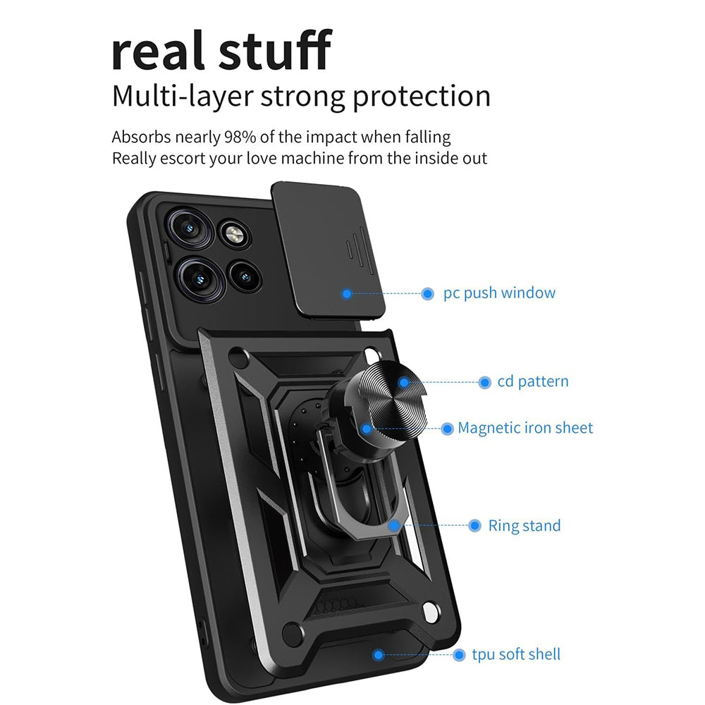 Husa de protectie Techsuit CamShield Series compatibil cu Motorola Edge 50, Negru