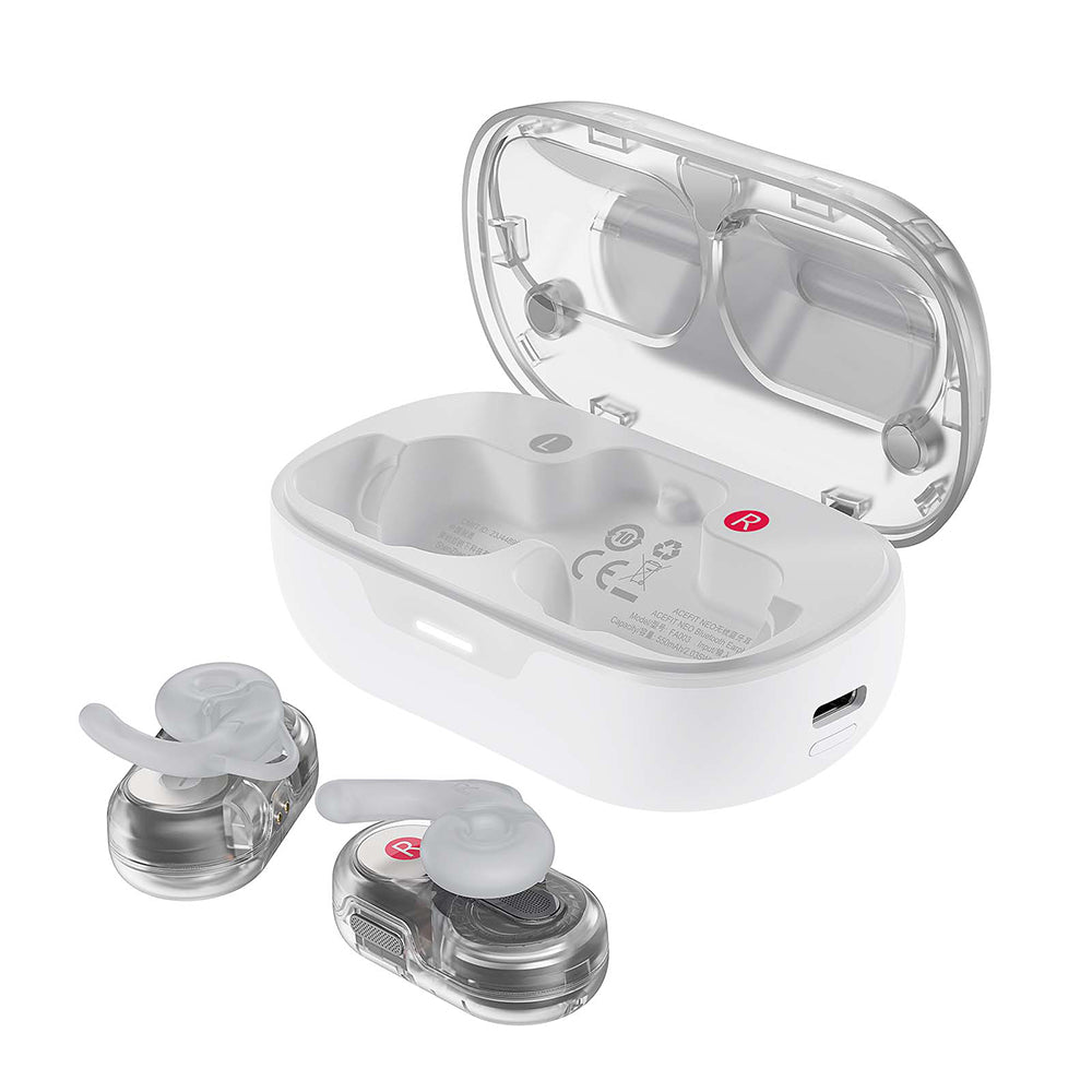 Casti Acefast Acefit Neo (FA003), USB-C, IPX4, Bluetooth 5.3, Call Noise Reduction, Bass Effect, 550mAh, Alb