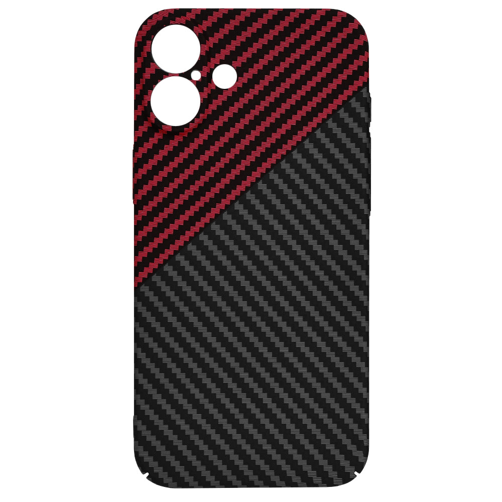 Husa de protectie Techsuit Carbonite FiberShell compatibil cu iPhone 16 Plus, Rosu Vortex