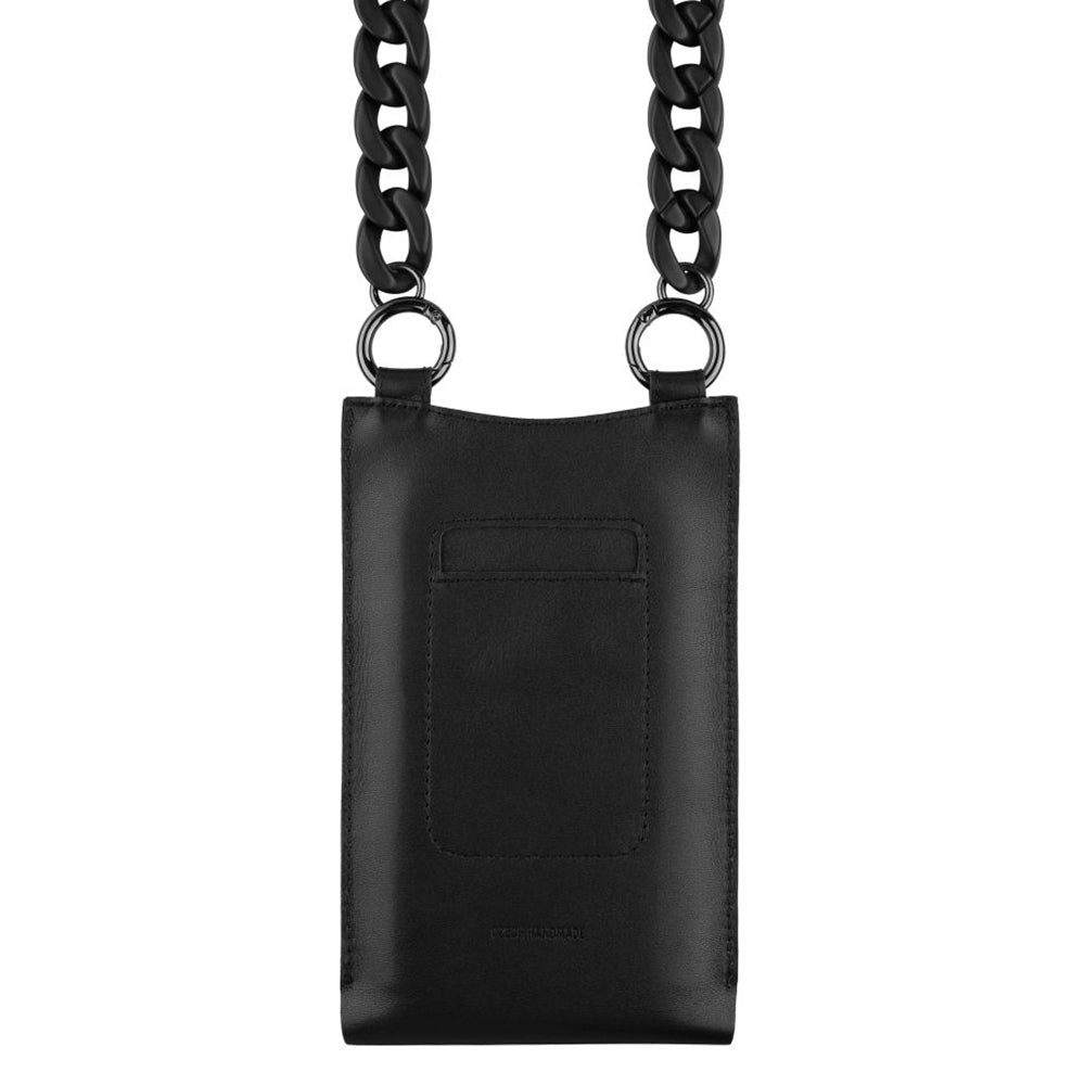 Husa de protectie Fixed Universal Shoulder Bag Venezia Leather (FIXVEN-BK) compatibil cu for Mobile Phones 7", Negru