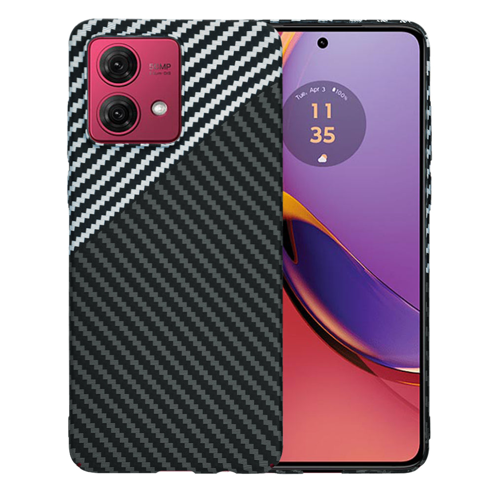 Husa de protectie Techsuit Carbonite FiberShell compatibil cu Motorola Moto G84, Stealth Gray