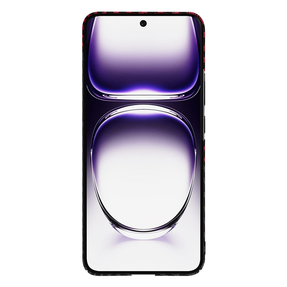 Husa de protectie Techsuit Carbonite FiberShell compatibil cu Oppo Reno12, Rosu Vortex