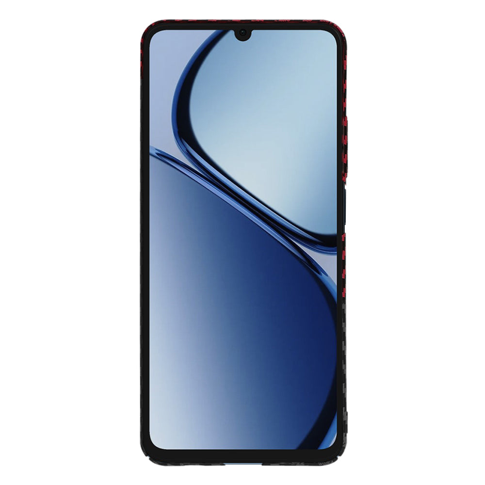 Husa de protectie Techsuit Carbonite FiberShell compatibil cu Realme C61 / Realme C63, Rosu Vortex