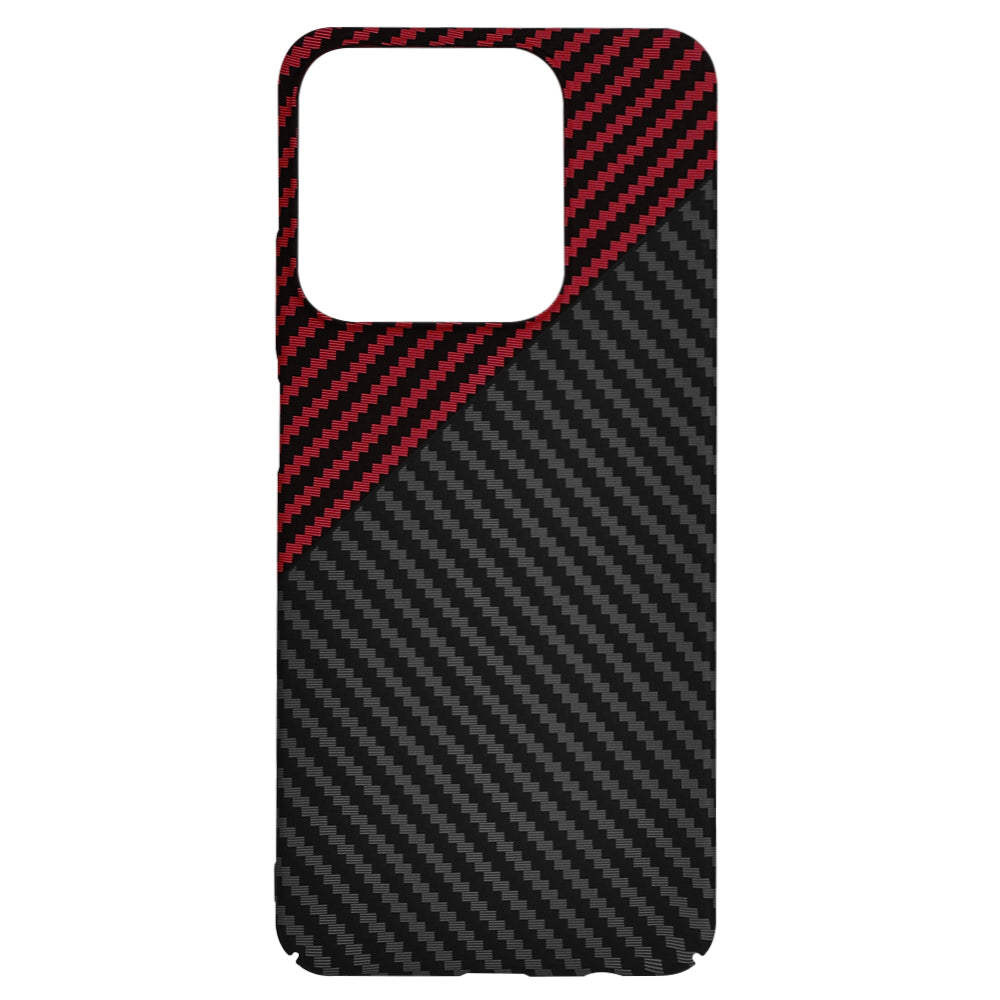 Husa de protectie Techsuit Carbonite FiberShell compatibil cu Realme C61 / Realme C63, Rosu Vortex