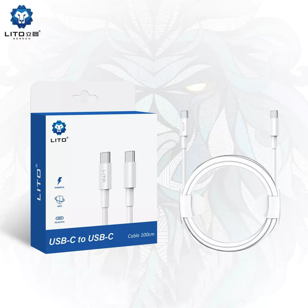 Cablu Lito Data Cable, Type-C to Type-C Quick Charging PD18W, 2m, Alb