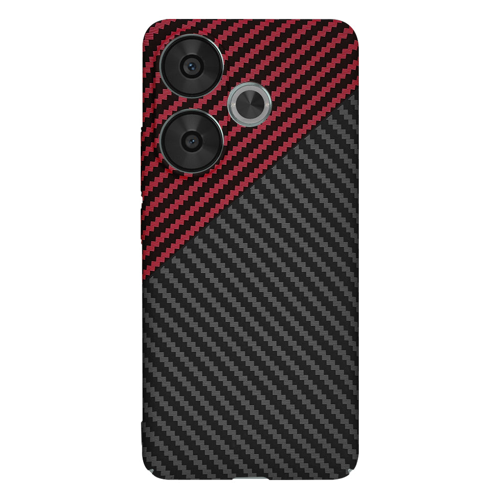 Husa de protectie Techsuit Carbonite FiberShell compatibil cu Xiaomi Poco F6, Rosu Vortex