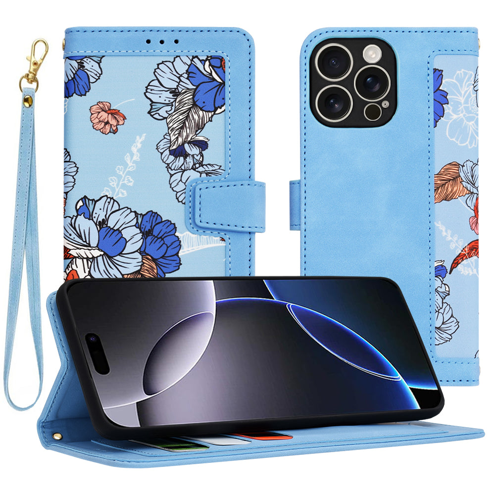 Husa de protectie Techsuit FlipCraft compatibil cu iPhone 16 Pro Max, Vibrant Blue