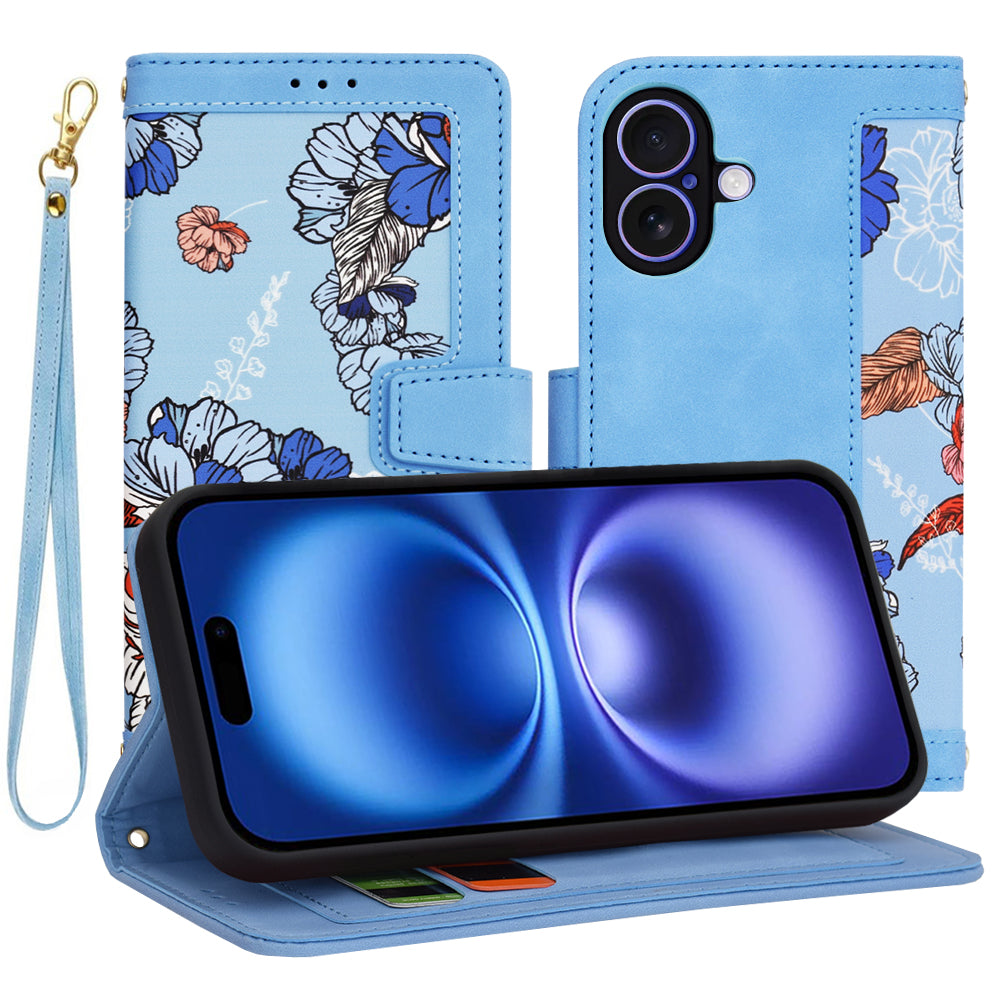 Husa de protectie Techsuit FlipCraft compatibil cu iPhone 16, Vibrant Blue