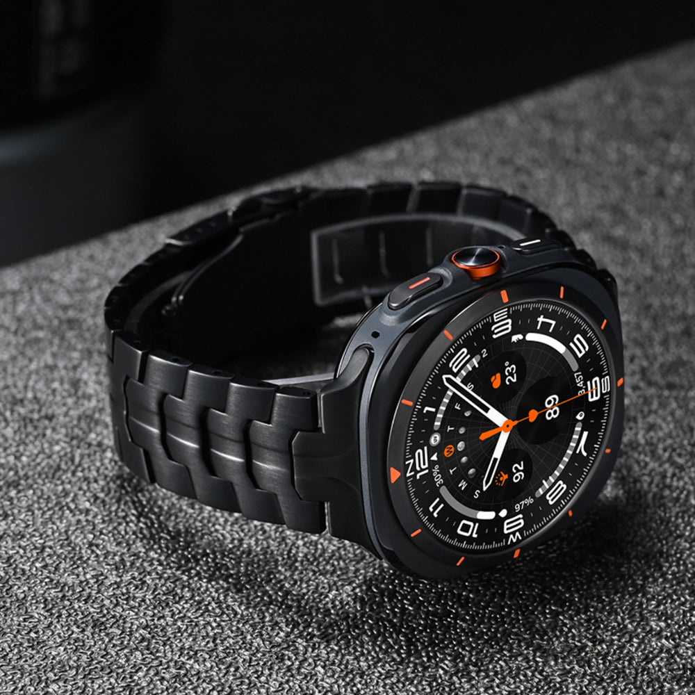 Curea smartwatch Techsuit Watchband (W063) compatibil cu Samsung Galaxy Watch Ultra 47mm / Watch Ultra 2, Titanium Orange