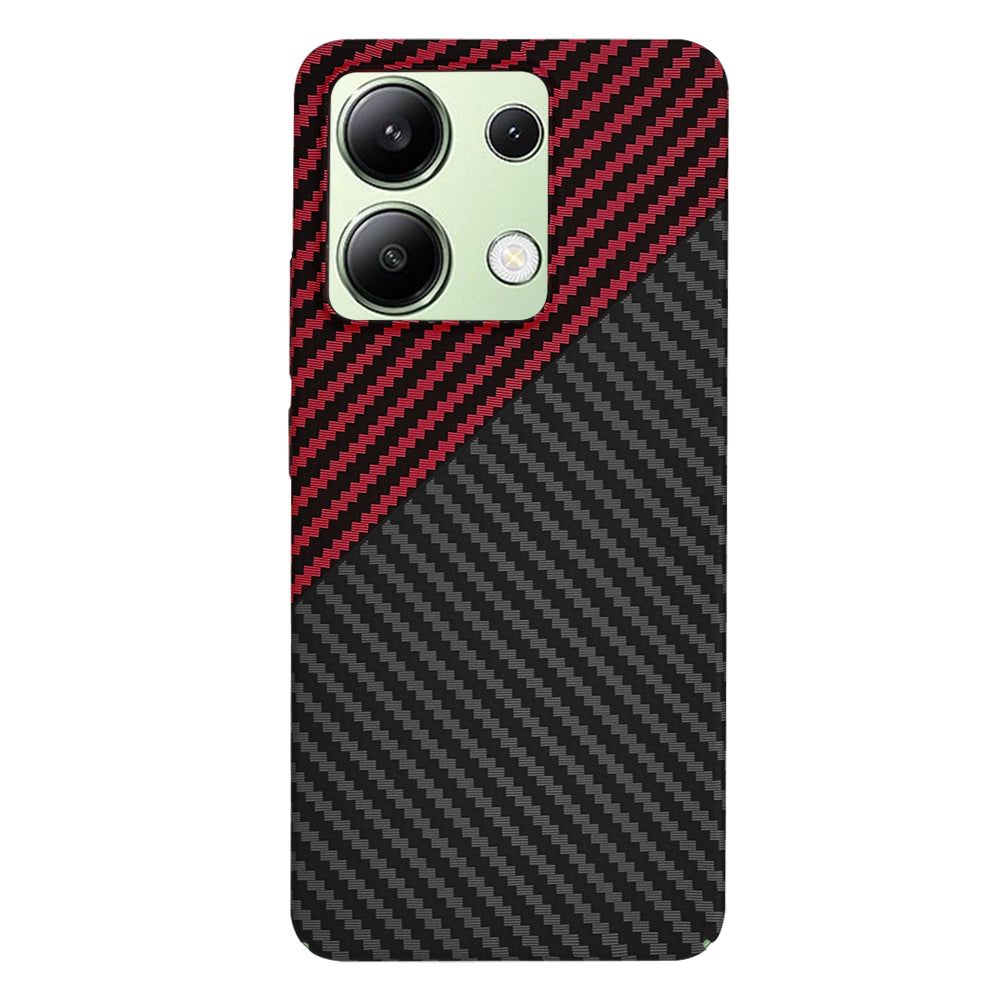 Husa de protectie Techsuit Carbonite FiberShell compatibil cu Xiaomi Redmi Note 13 4G, Rosu Vortex