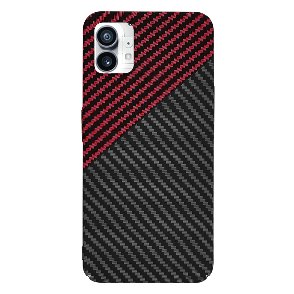 Husa de protectie Techsuit Carbonite FiberShell compatibil cu Nothing Phone (1), Rosu Vortex