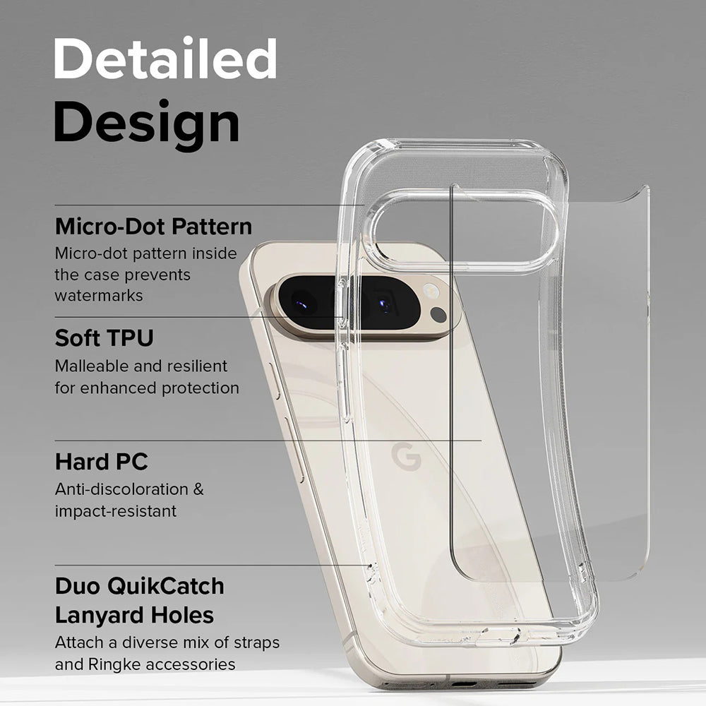 Husa de protectie Ringke Fusion compatibil cu Google Pixel 9 / 9 Pro, Transparent