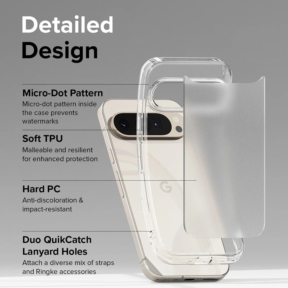 Husa de protectie Ringke Fusion compatibil cu Google Pixel 9 Pro XL, Transparent Mat