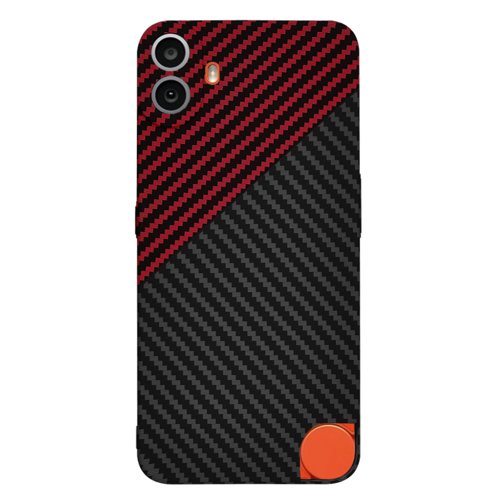 Husa de protectie Techsuit Carbonite FiberShell compatibil cu Nothing CMF Phone 1, Rosu Vortex