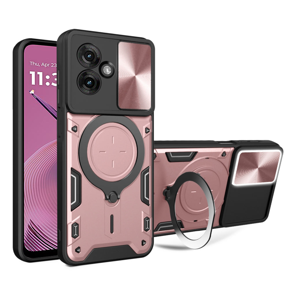 Husa de protectie Techsuit CamGuard Pro compatibil cu Motorola Moto G55, Roz Auriu