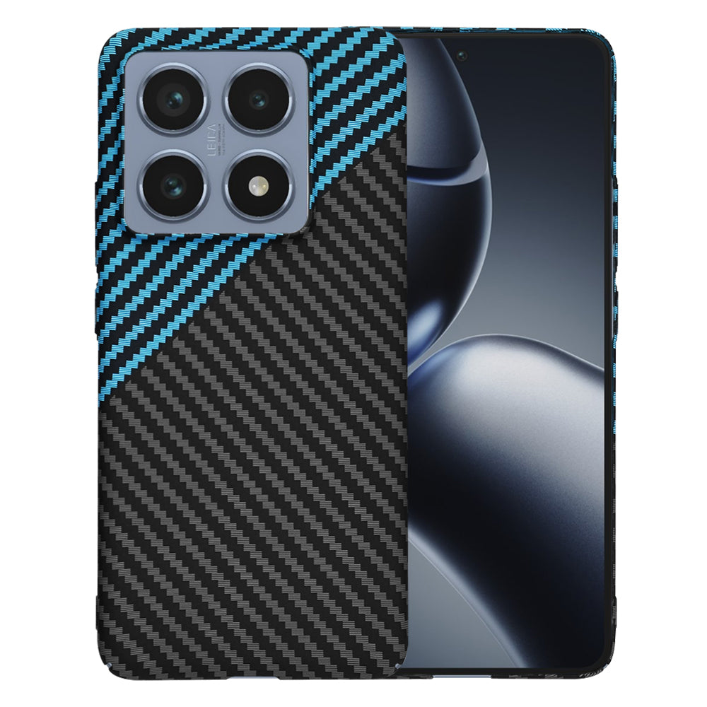 Husa de protectie Techsuit Carbonite FiberShell compatibil cu Xiaomi 14T Pro, Albastru Pulse