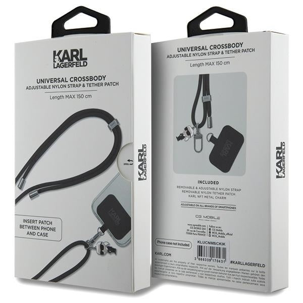 Suport Karl Lagerfeld Crossbody Cord, negru