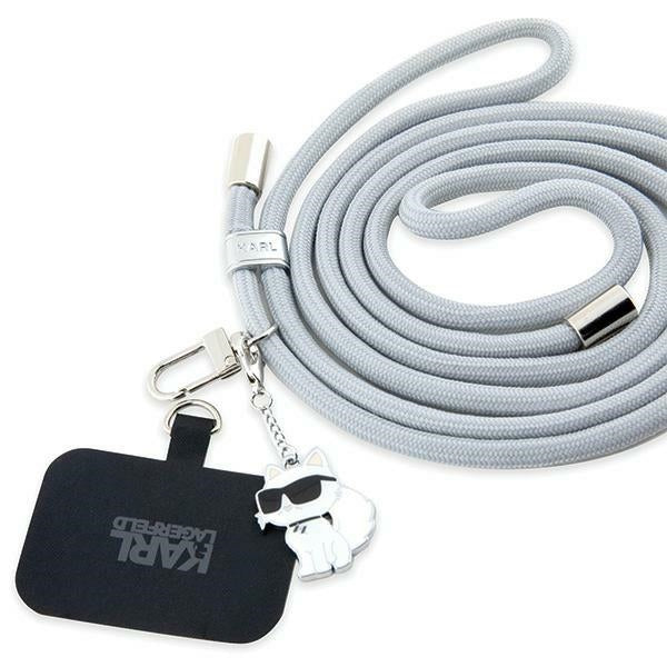 Suport Karl Lagerfeld Crossbody Cord (KLUCNMSCKIG), Universal, Nylon, 150cm, Choupette Grey