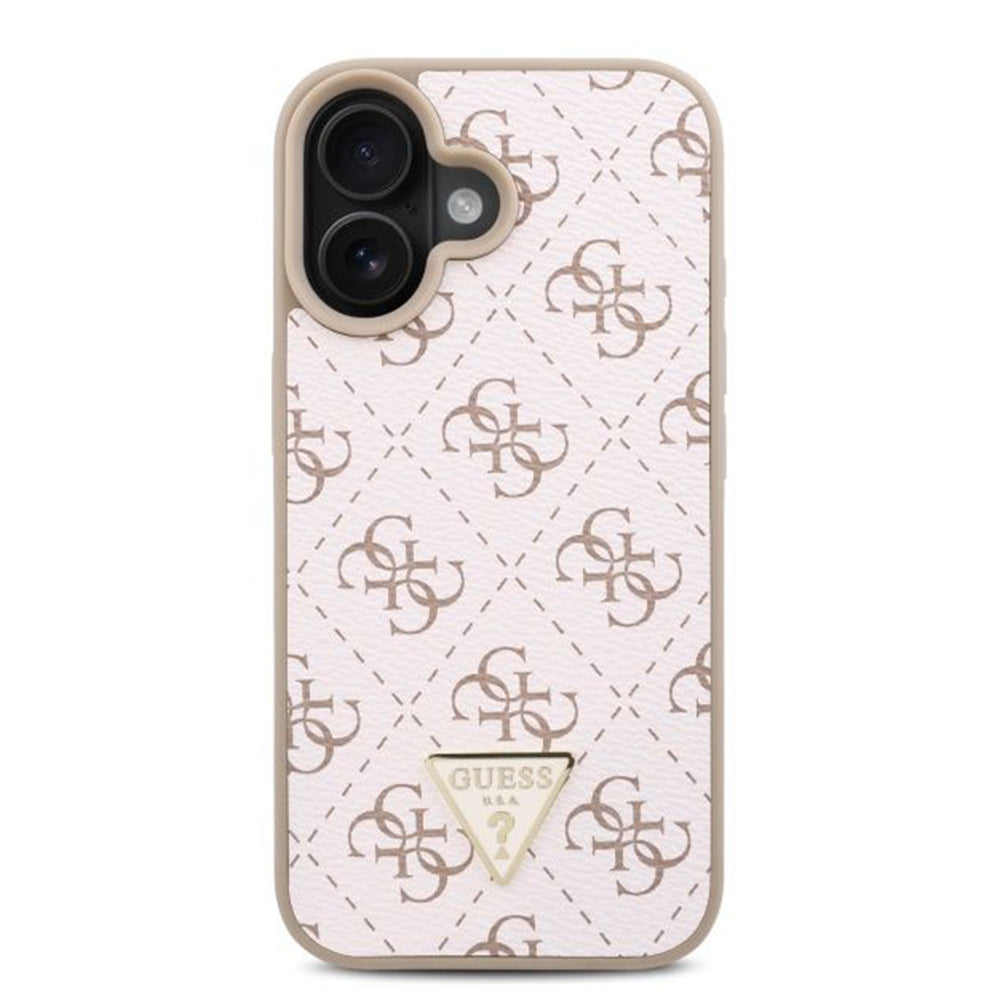 Husa de protectie Guess Hardcase 4G Triangle Metal Logo (GUHCP16MPG4GPH) compatibil cu iPhone 16 Plus, Alb