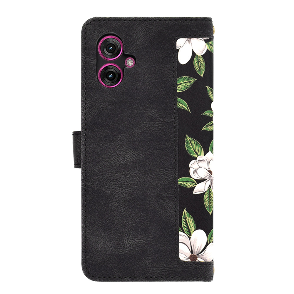 Husa de protectie Techsuit FlipCraft compatibil cu Motorola Moto G55, Flowers of the Dawn