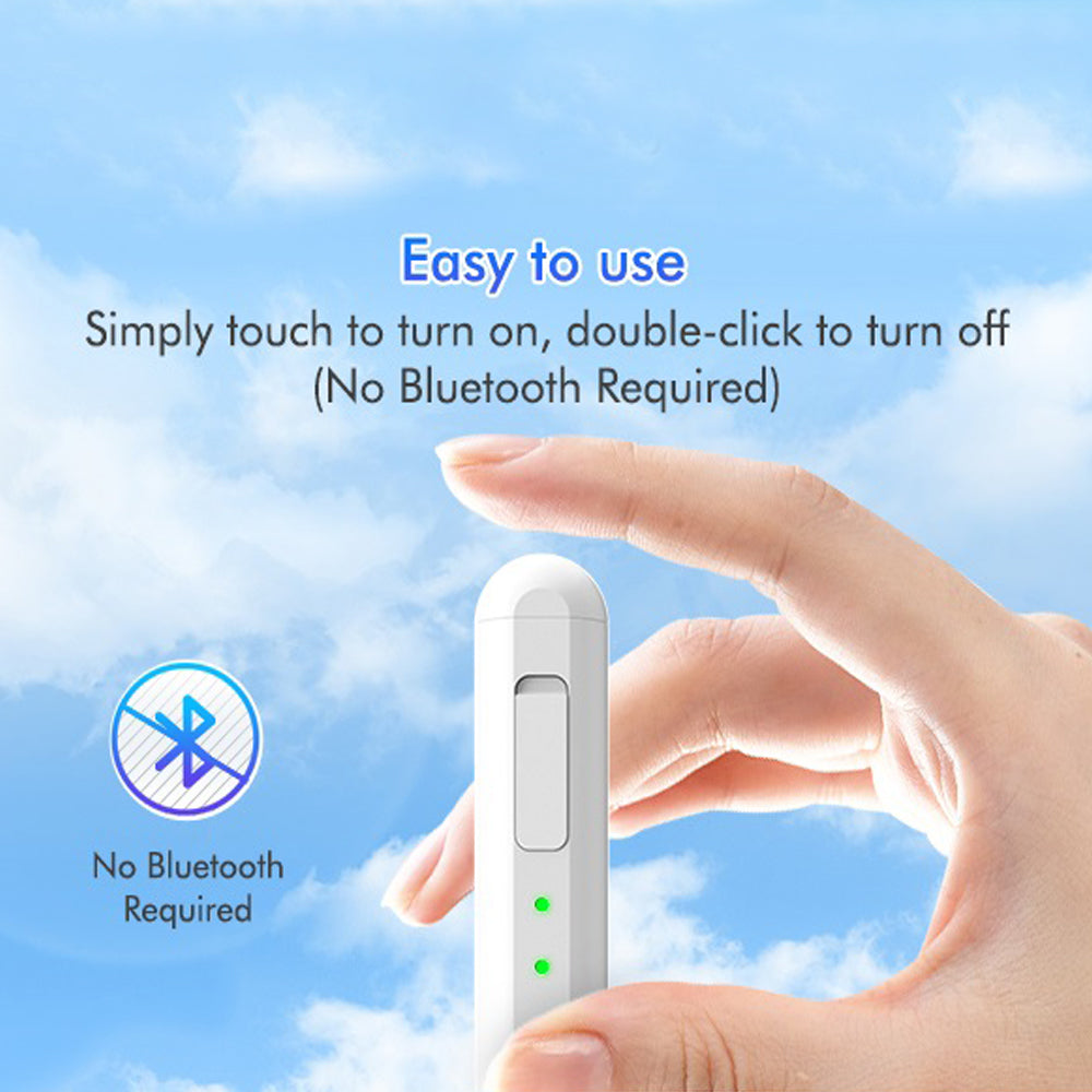 Stylus Techsuit Stylus Pen (AX10-T), for iPad, Type-C, Palm Rejection, Tilt Sensitivity, Side Adsorption, 125mAh, Alb