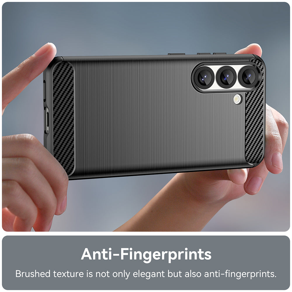 Husa de protectie Techsuit Carbon Silicone compatibil cu Samsung Galaxy S25 Plus, Negru