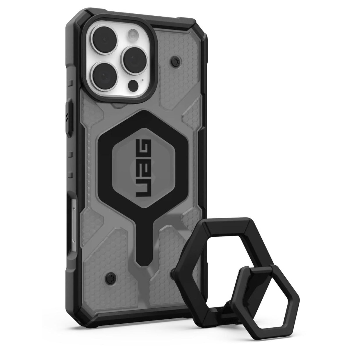 Husa de protectie UAG Pathfinder Clear MagSafe compatibil cu iPhone 16 Pro Max, Ash / Negru