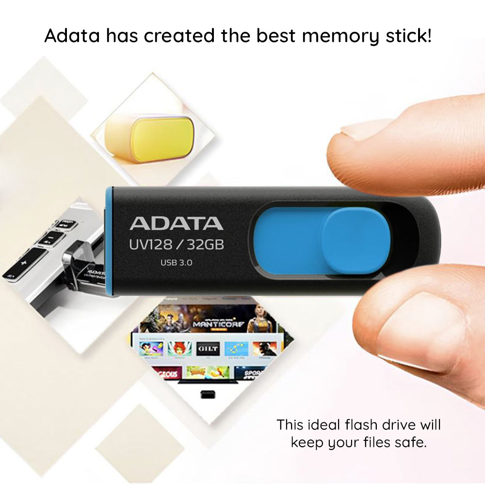 Stick de Memorie Adata AUV128-32G-RBE, USB 3.0, 32GB, Negru