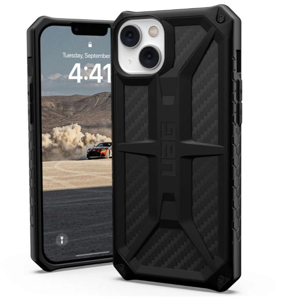 Husa de protectie UAG Monarch compatibil cu iPhone 14 Plus, Carbon Fiber