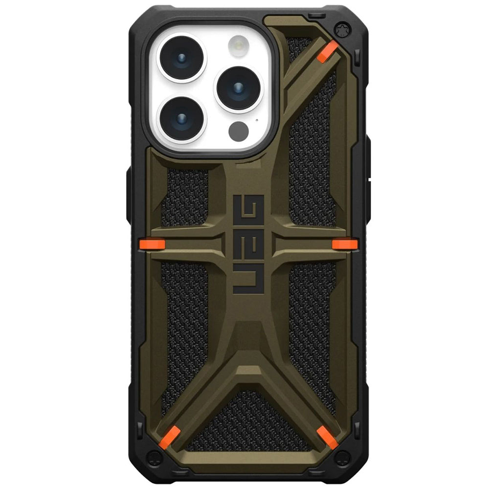 Husa de protectie UAG Monarch compatibil cu iPhone 15 Pro, Kevlar Element Green